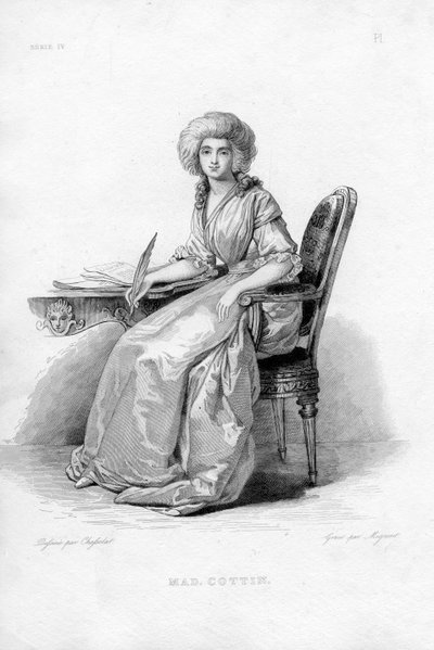 Porträt graviert von Sophie Cottin (1770-1807) von Adrien Jacques Antoine Migneret